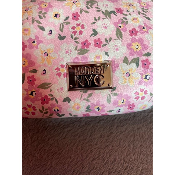 Madden NYC Women's Shoulder hand Bag Pink floral purse NEW - Picture 5 of 8